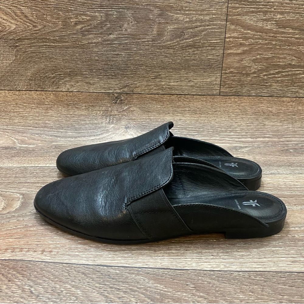 Frye Terri Gore Leather Mules Slip on Black Summer Shoes Women’s 7.5
